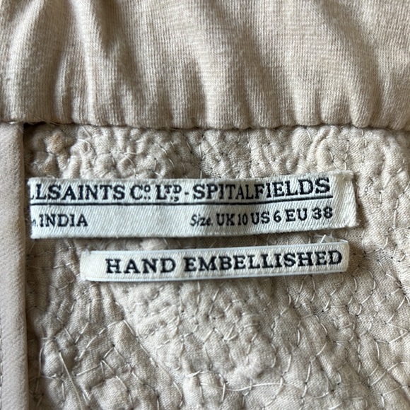 All Saints Of Spitalfields| gold embellished skirt US6 - Picture 6 of 11